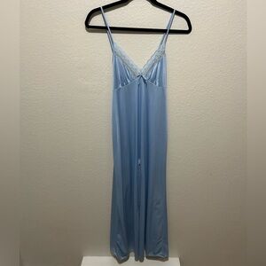 Vintage Lace Maxi Slip Dress Nightgown Size Small